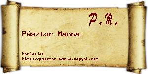 Pásztor Manna névjegykártya